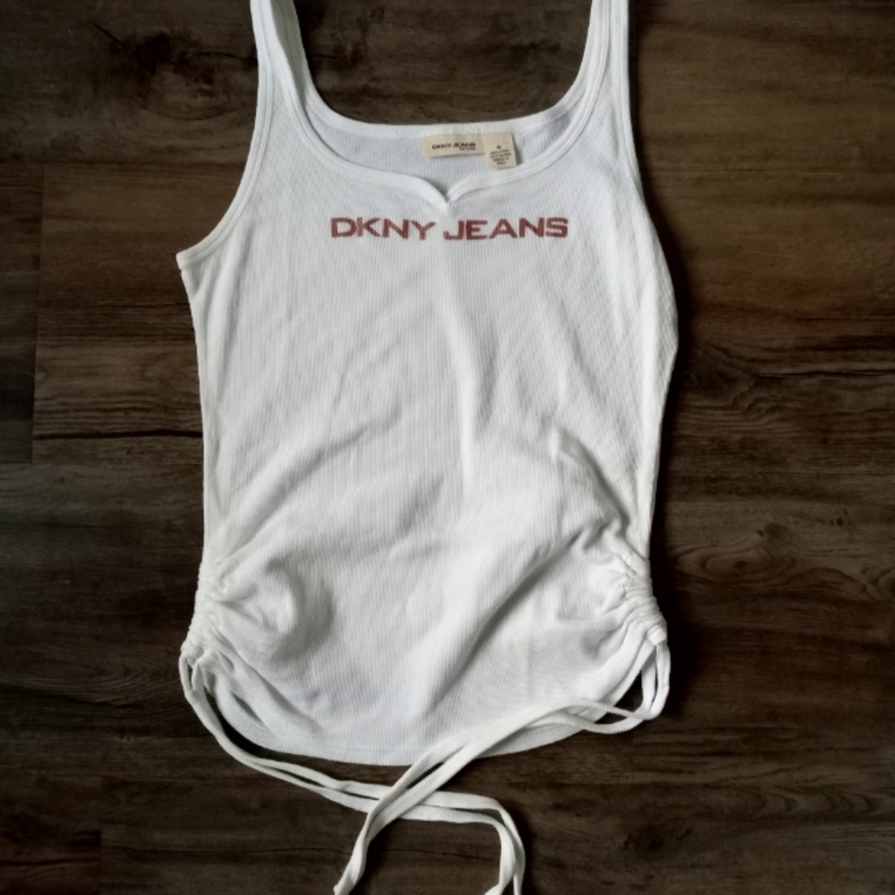 DKNY white tank top with straps